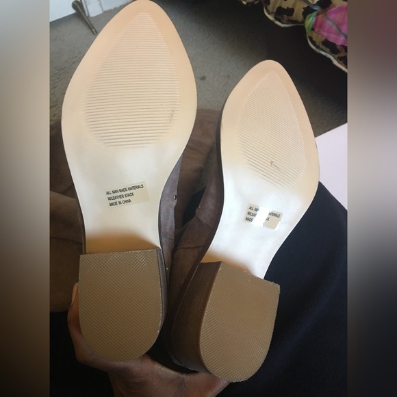 Sexy taupe over the knee boots - Picture 12 of 13